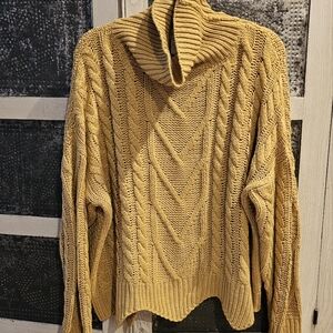 Ces Femme Mustard Cable Knit Sweater